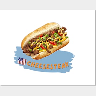 Cheesesteak | Traditional American cuisine Posters and Art